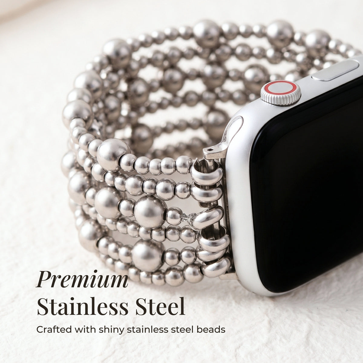 Correa Platinum Demure Stretch Apple Watch