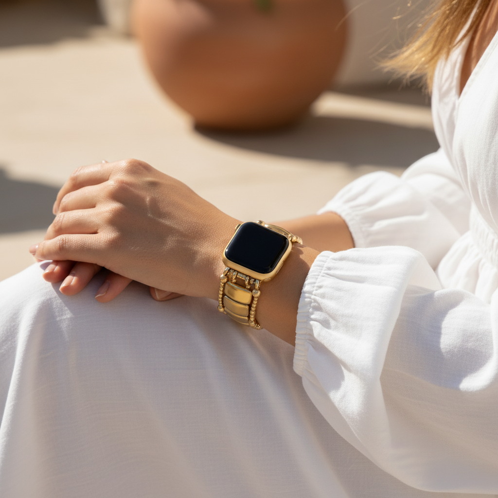 Correa elástica Gold Noir para Apple Watch