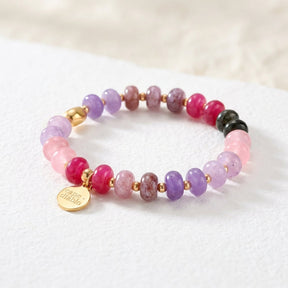 Pulsera Berry Jade Bloom
