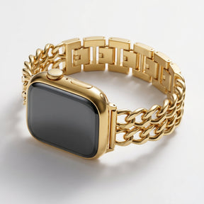 Correa de lujo curva dorada para Apple Watch