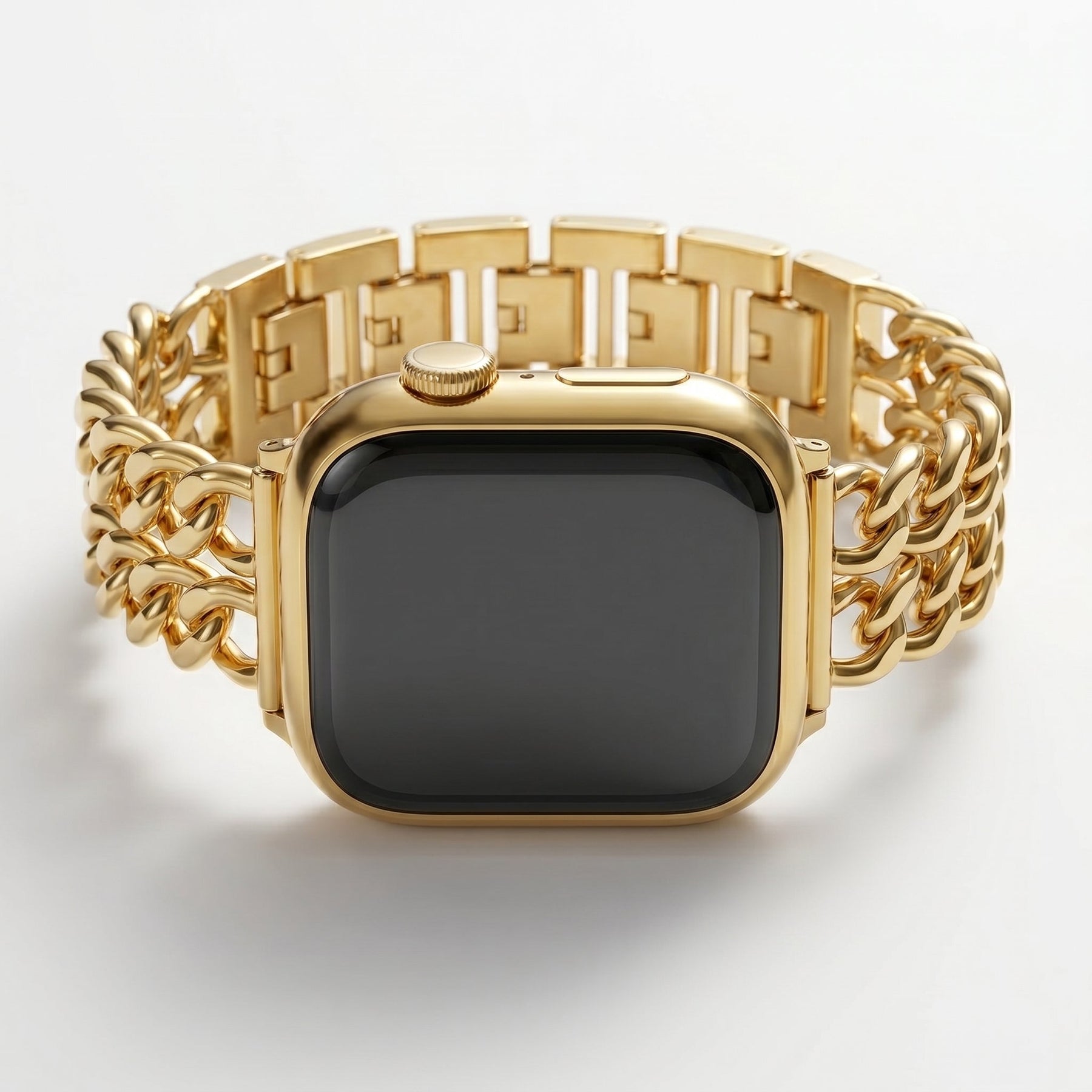 Correa de lujo curva dorada para Apple Watch