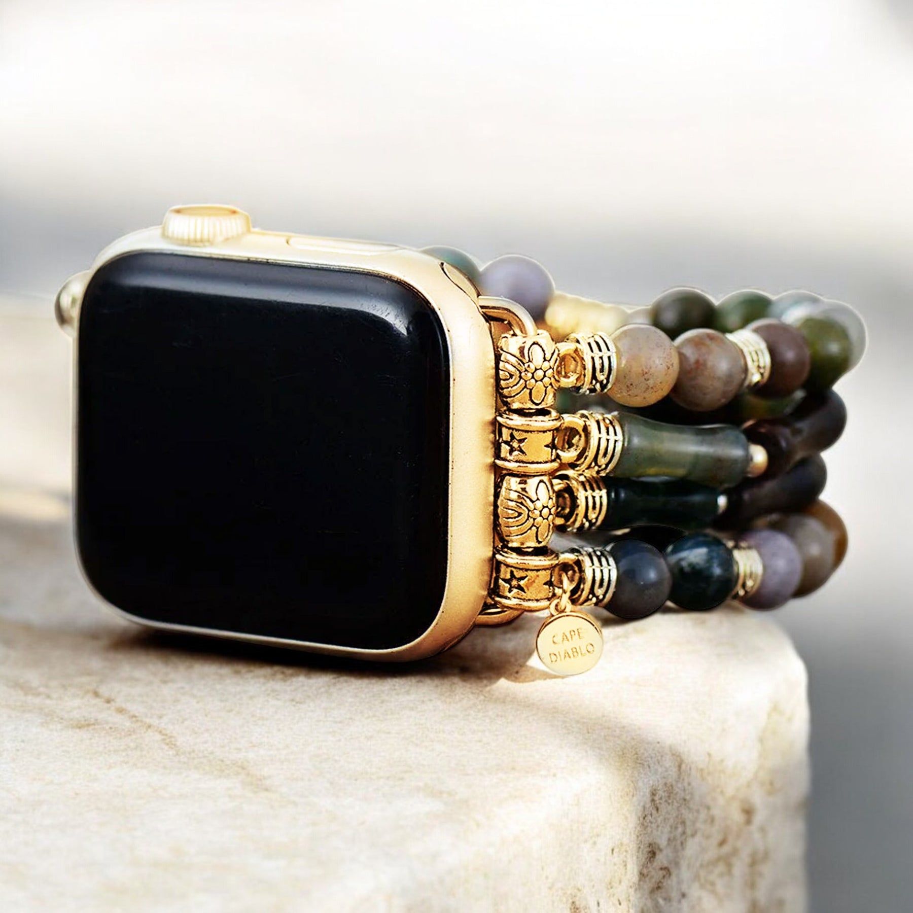 Correa elástica para Apple Watch de ágata vintage