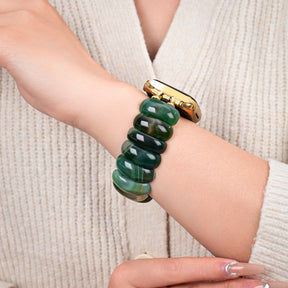 Correa elástica de ágata Emerald Grove para Apple Watch