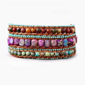 Pulsera envolvente con corazón bohemio