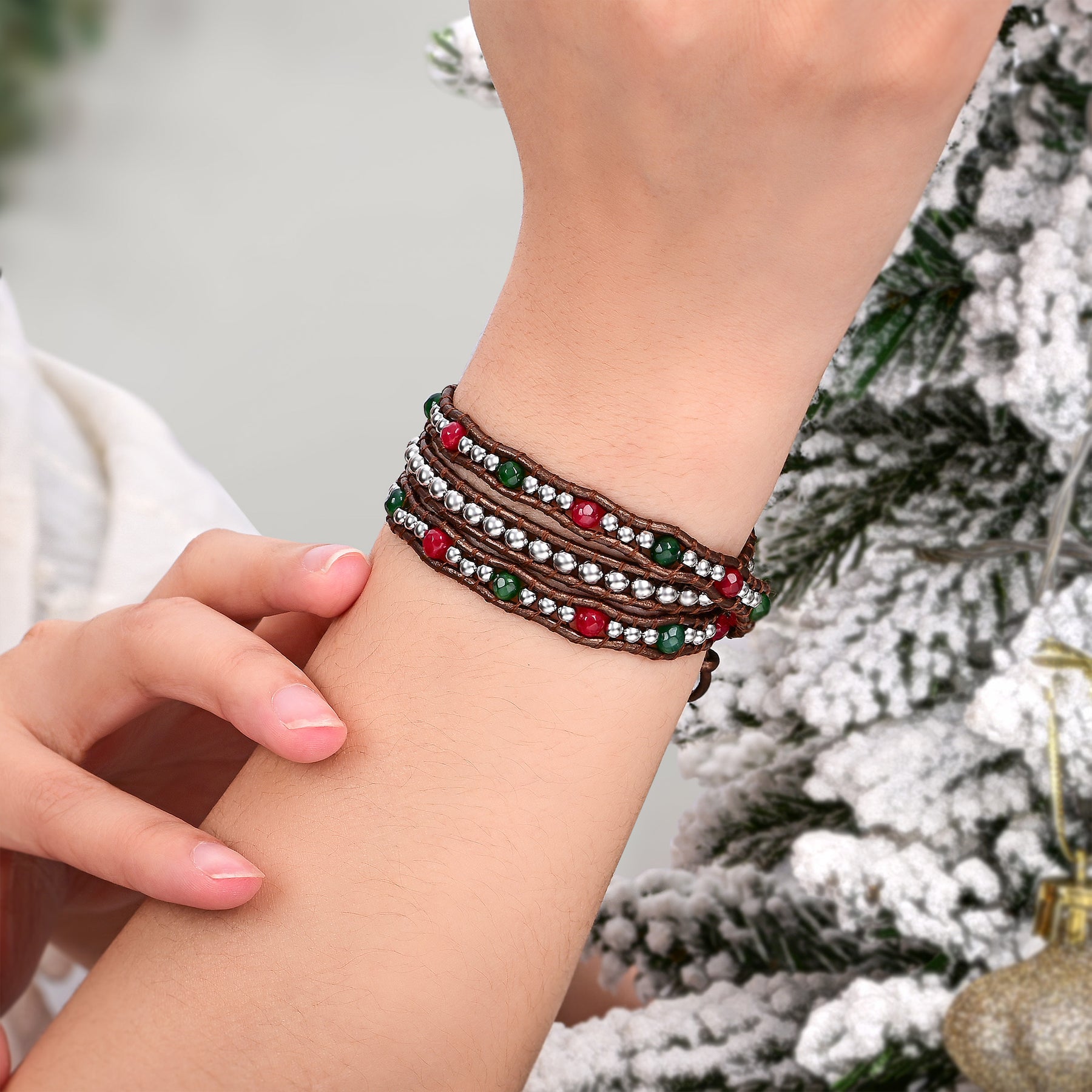 Pulsera navideña con diseño de Winter Wonderland