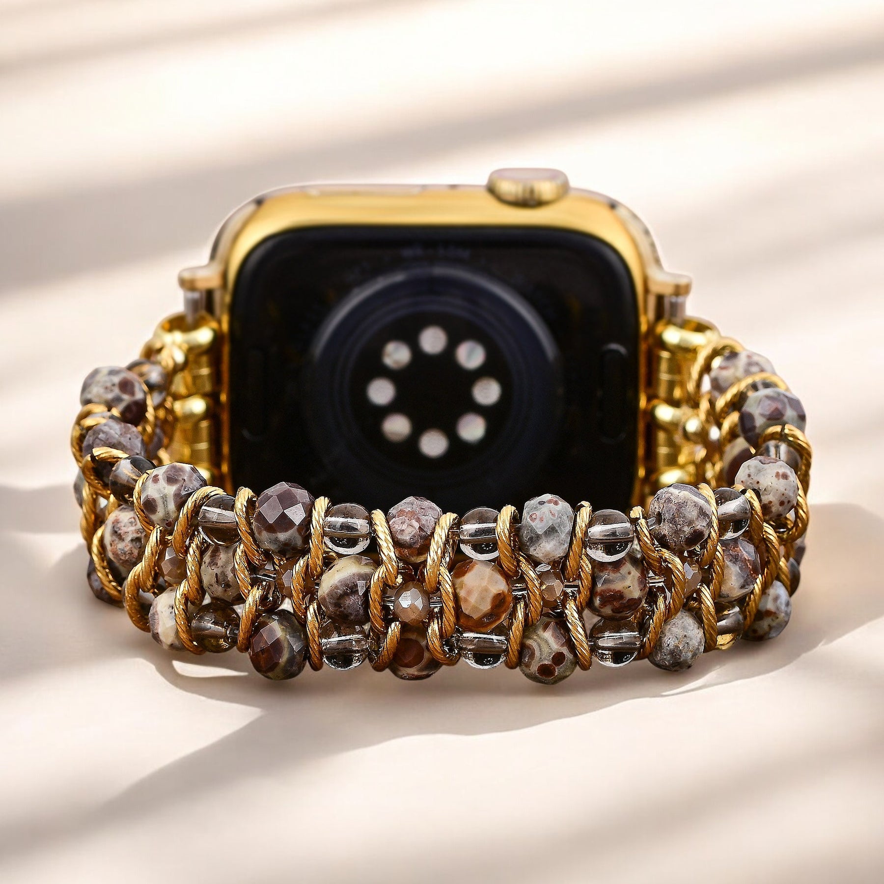 Correa elástica trenzada de jade exuberante para Apple Watch