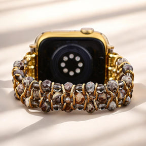 Correa elástica trenzada de jade exuberante para Apple Watch