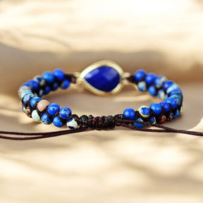 Pulsera de energía delicada de lapislázuli