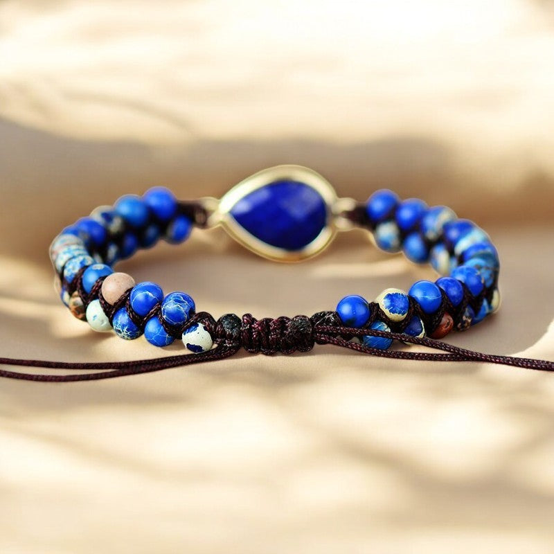 Pulsera de energía delicada de lapislázuli