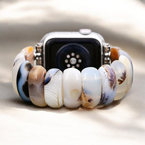 Correa elástica de ágata Ivory Dune para Apple Watch