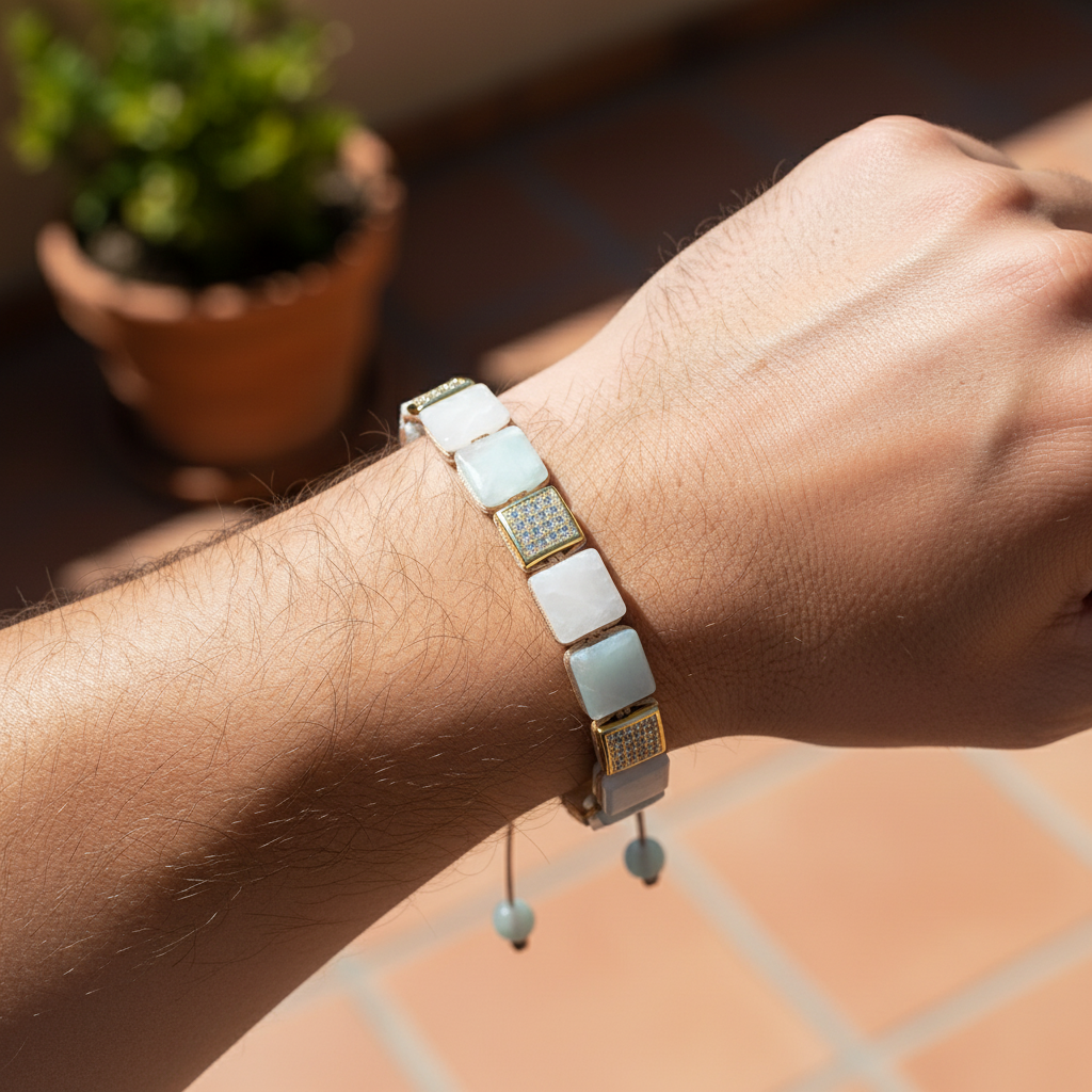 Pulsera de amazonita para hombre