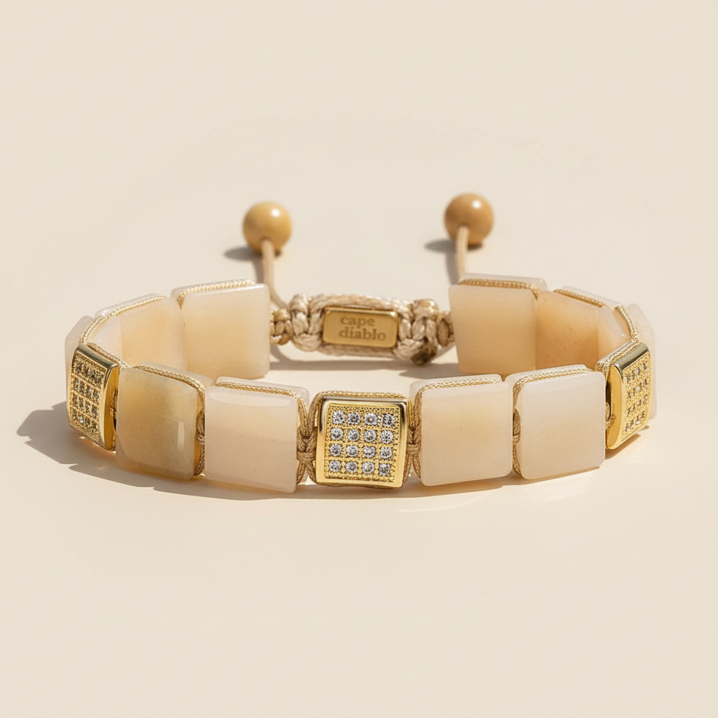 Pulsera de piedra solar para hombre