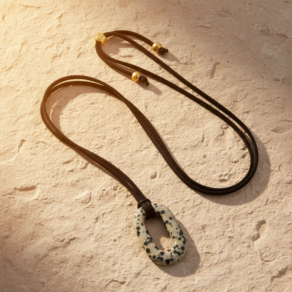 Collar de serenidad turquesa de ante