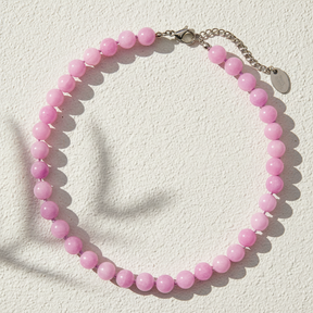 Collar gargantilla de jade lila dichosa