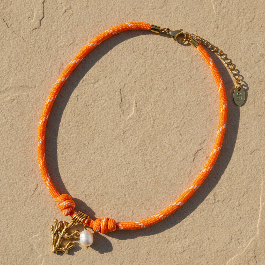 Collar con colgante de arrecife de coral