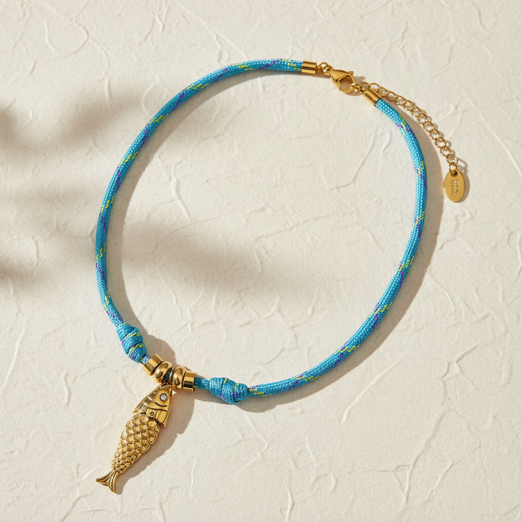 Collar con amuleto de pez Viaje Oceánico