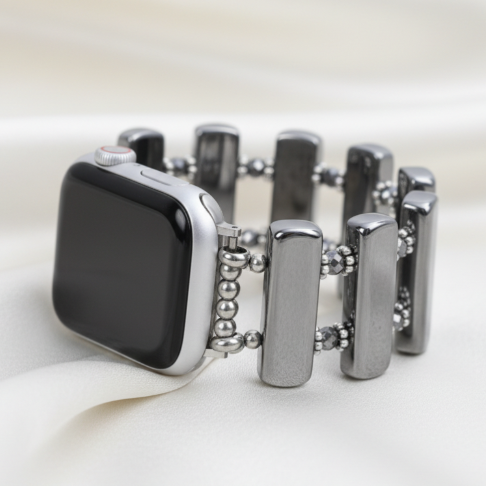 Correa elástica Eclipse Platino para Apple Watch