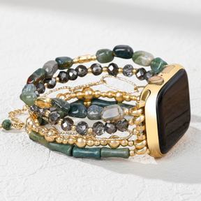 Correa elástica verde dorado para Apple Watch