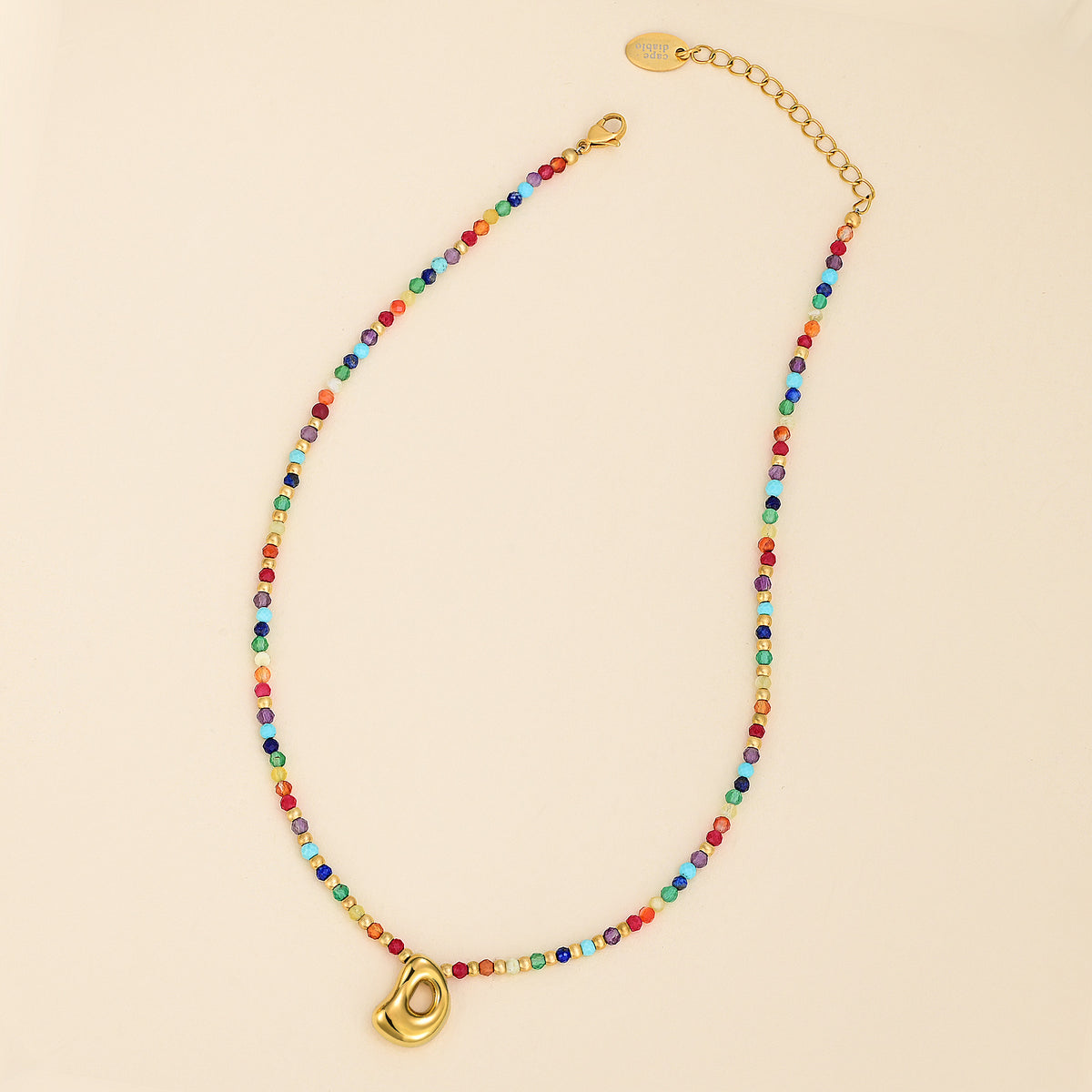 Collar Inicial Rainbow Bubble