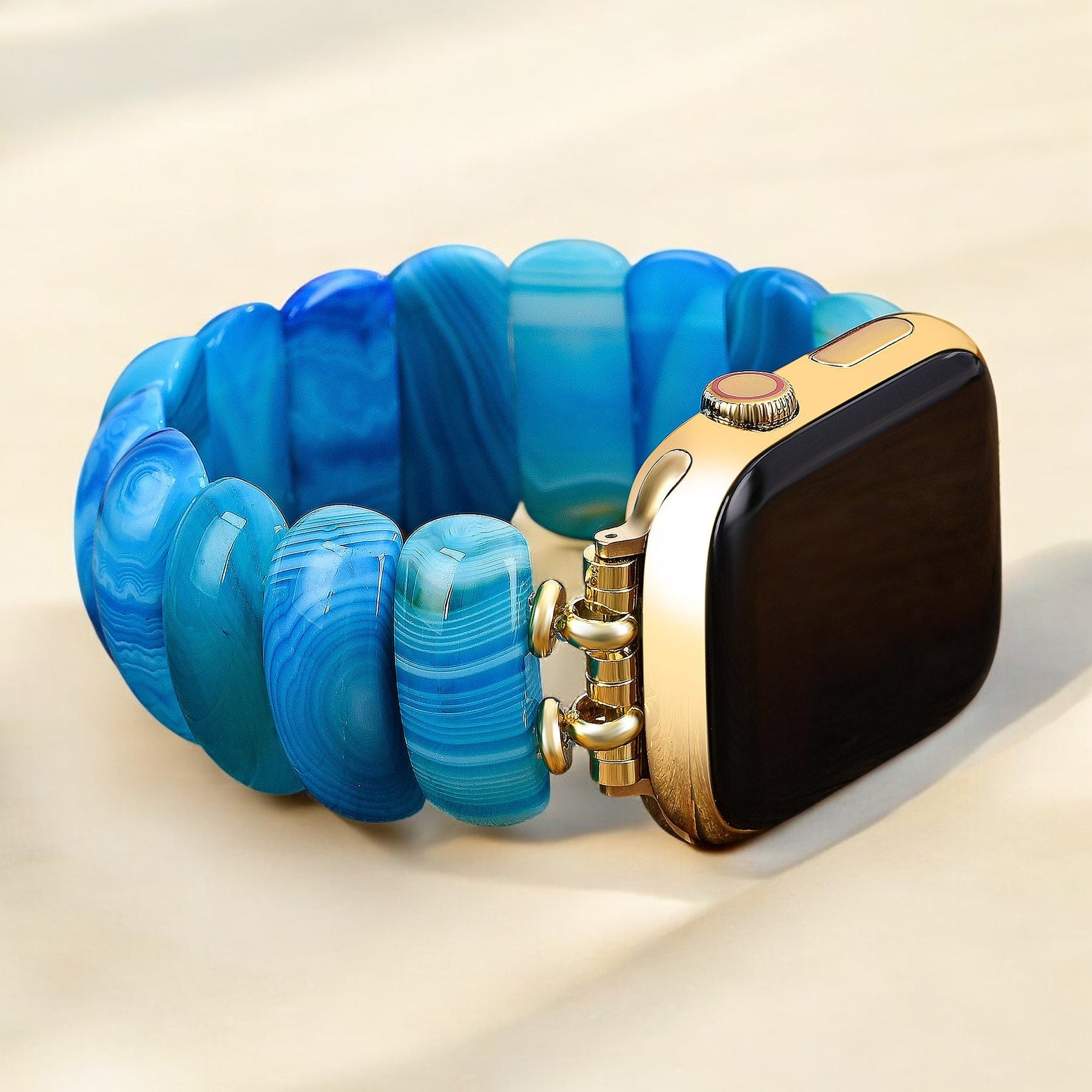 Correa elástica Blue Lagoon Agate para Apple Watch