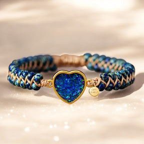 Pulsera de corazón de ópalo Amistad Eterna