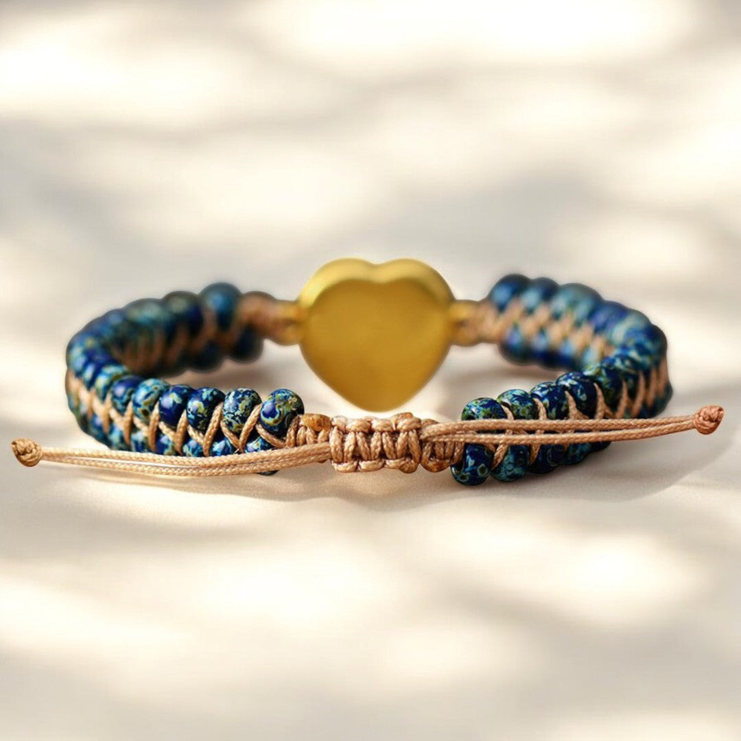 Pulsera de corazón de ópalo de amistad eterna