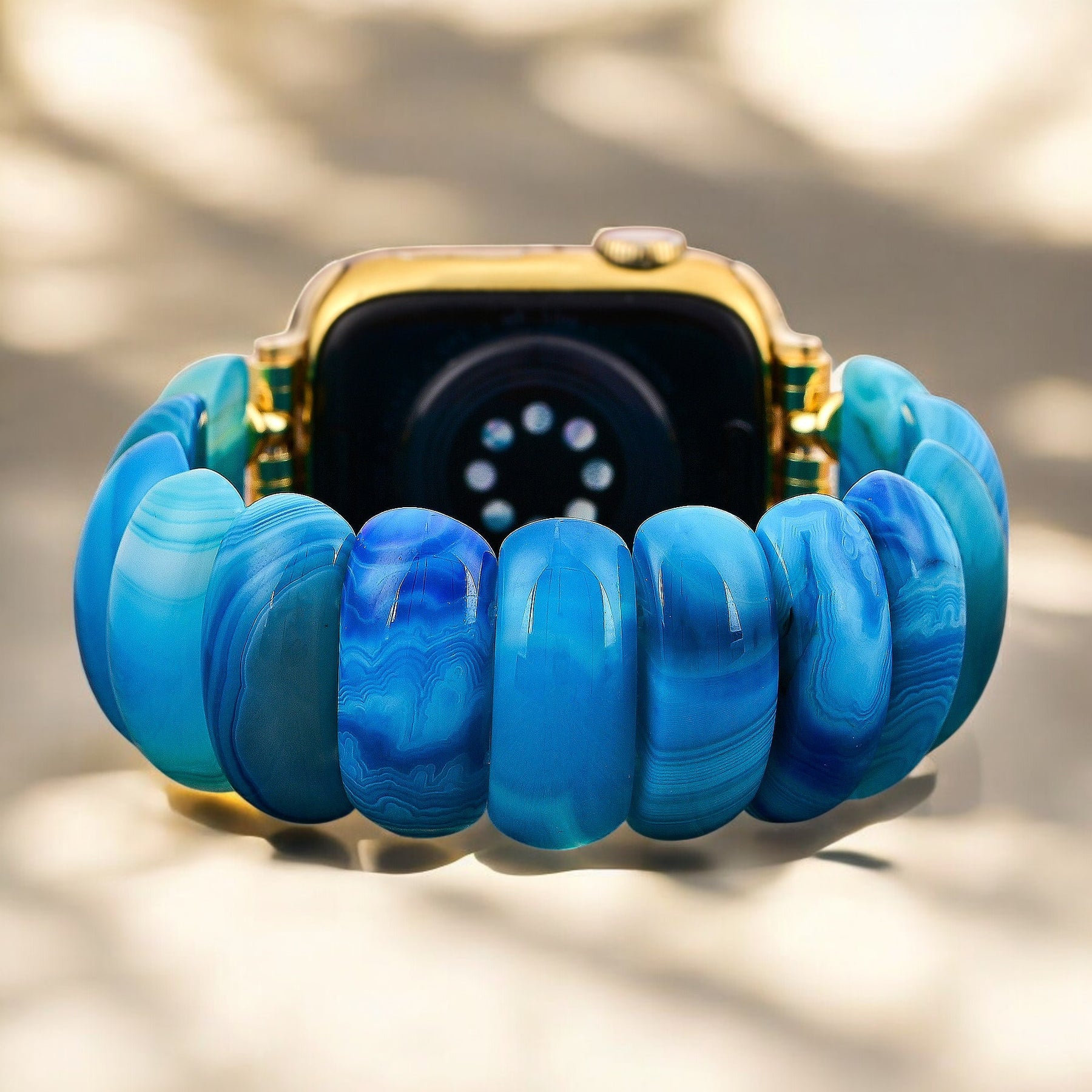 Correa elástica Blue Lagoon Agate para Apple Watch