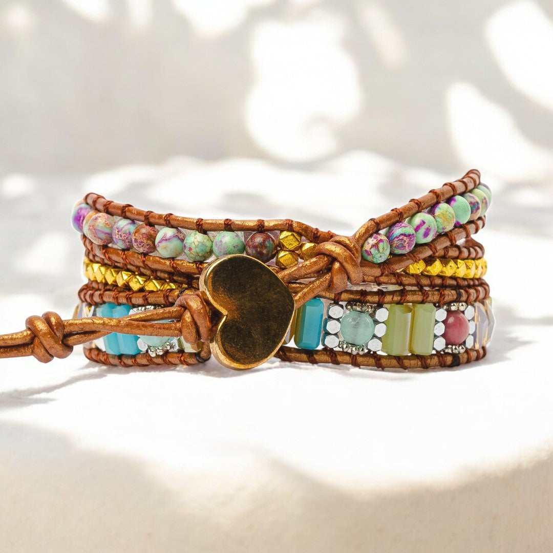 Pulsera envolvente de rodocrosita curativa