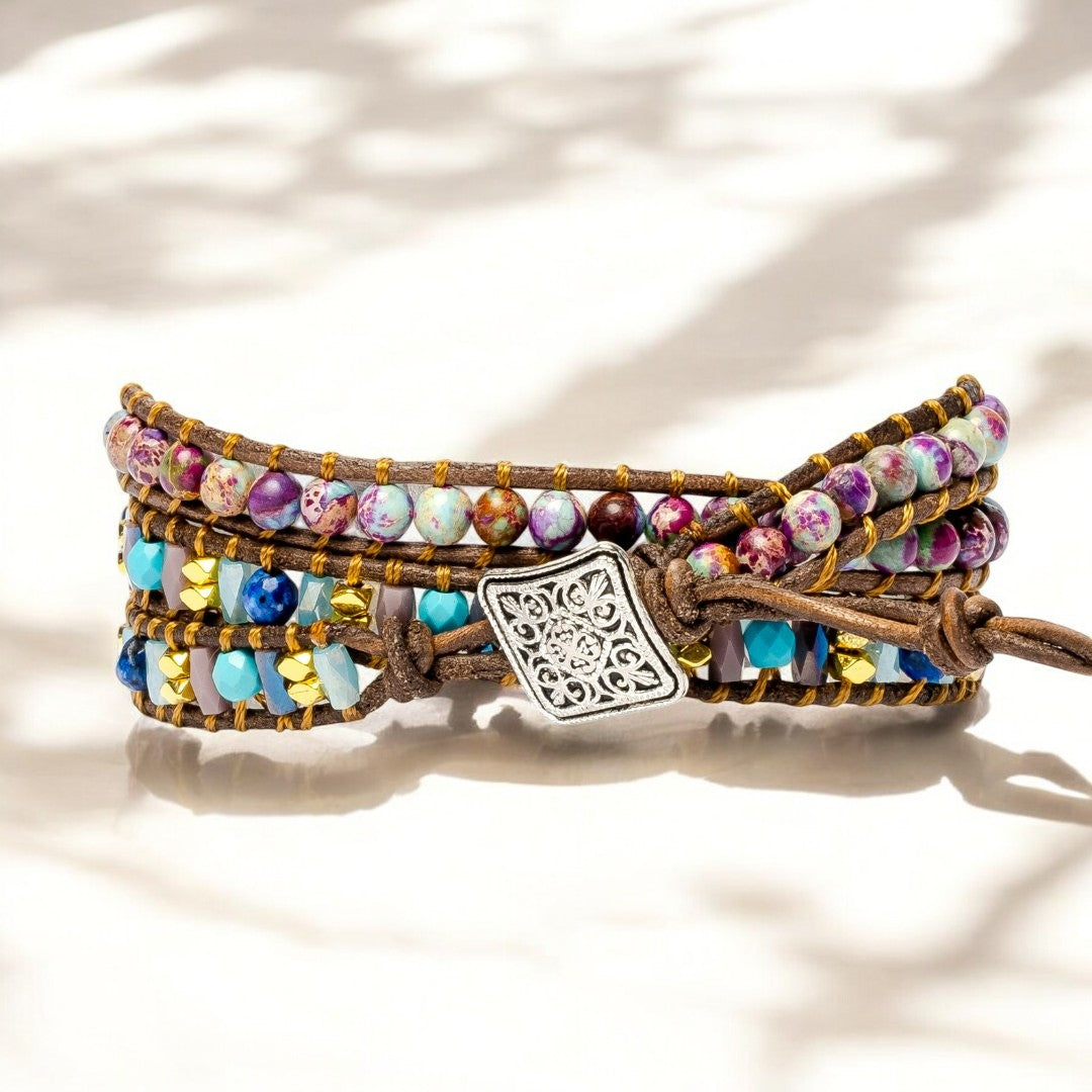 Pulsera Envoltura de Jaspe Emperador Intenso