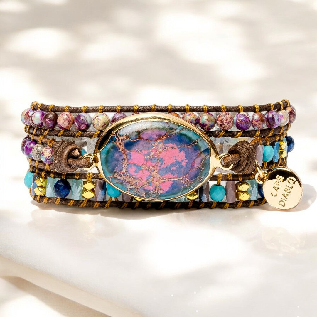 Pulsera Envoltura de Jaspe Emperador Intenso