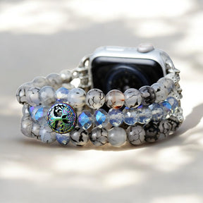 Correa elástica Apple Watch con cristal de labradorita