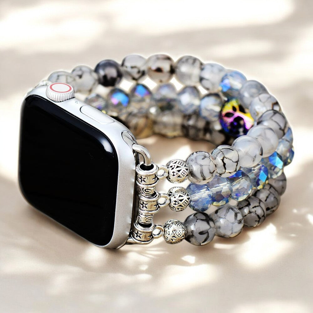Correa elástica Apple Watch con cristal de labradorita
