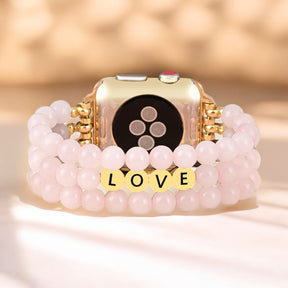 Correa Apple Watch Inspiración de Amor de Cuarzo Rosa