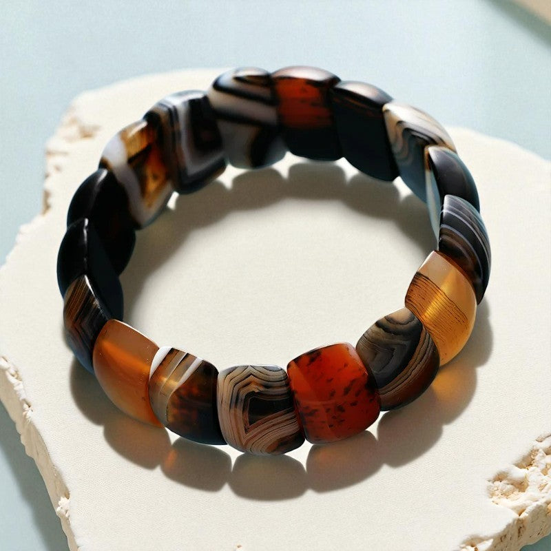 Pulsera gruesa de ónix curativo