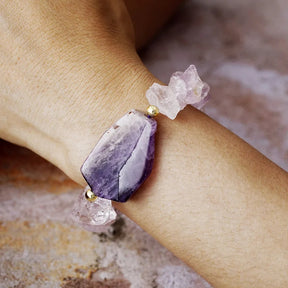 Brazalete elástico Amethyst Haze Boho