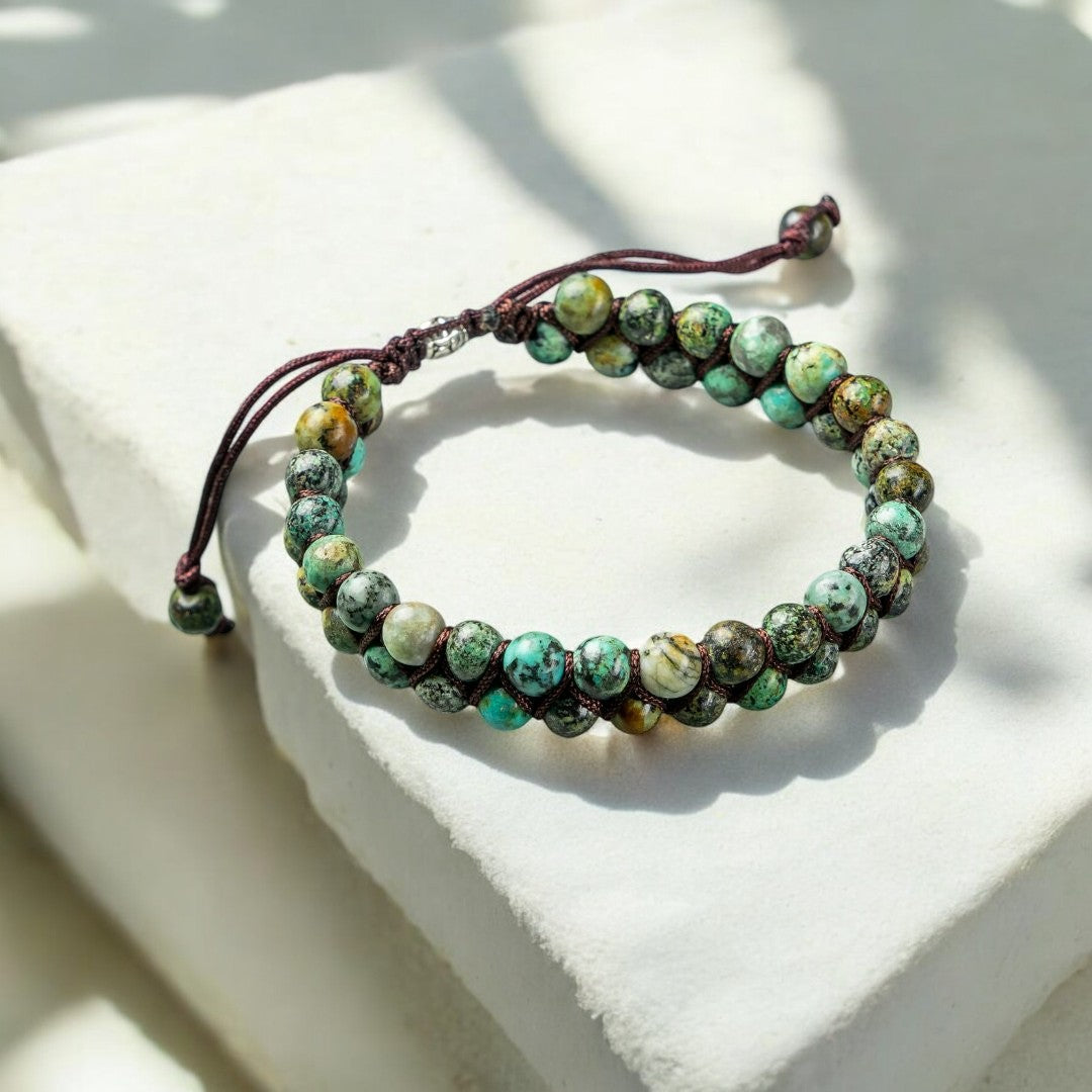 Pulsera de Turquesa Africana para Hombre