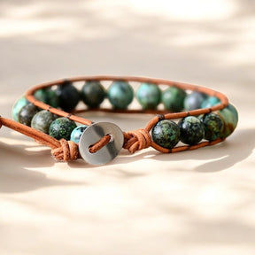 Pulsera bohemia africana de turquesa para hombre