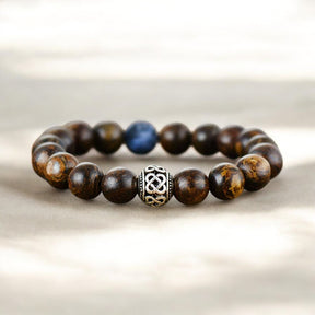 Pulsera tibetana de bronzita para hombre