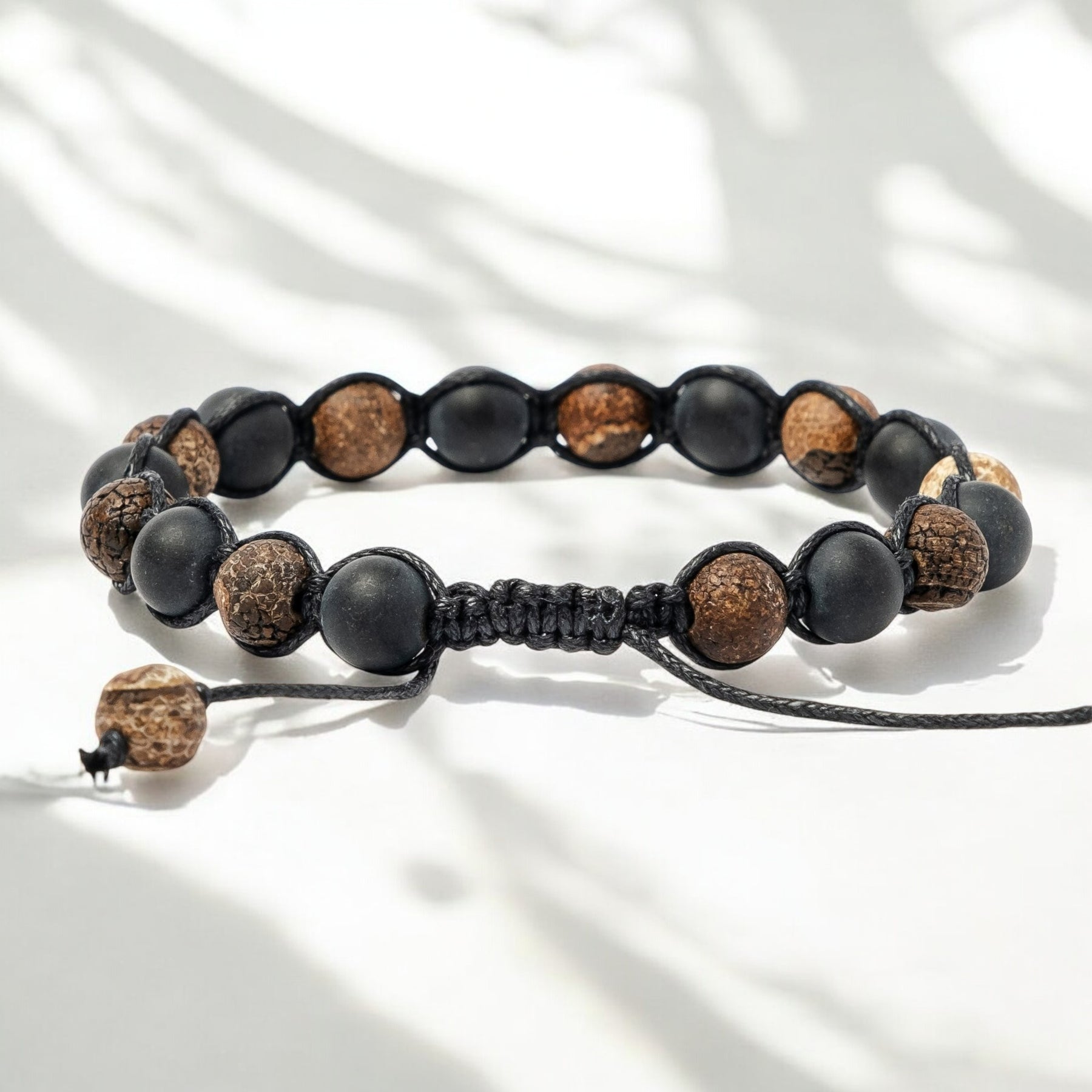 Pulsera de ónice agrietado para hombres