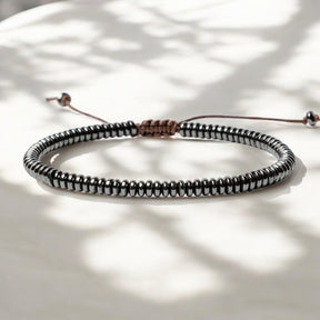 Pulsera de piedra hematita para hombres