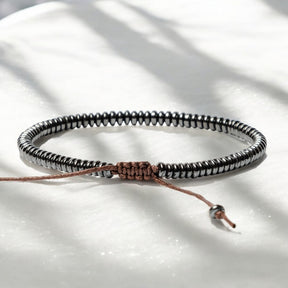 Pulsera de piedra hematita para hombres