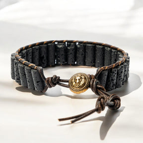 Pulsera de piedra de lava para hombres