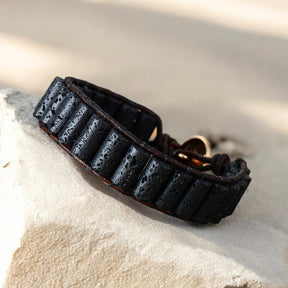 Pulsera de piedra de lava para hombres