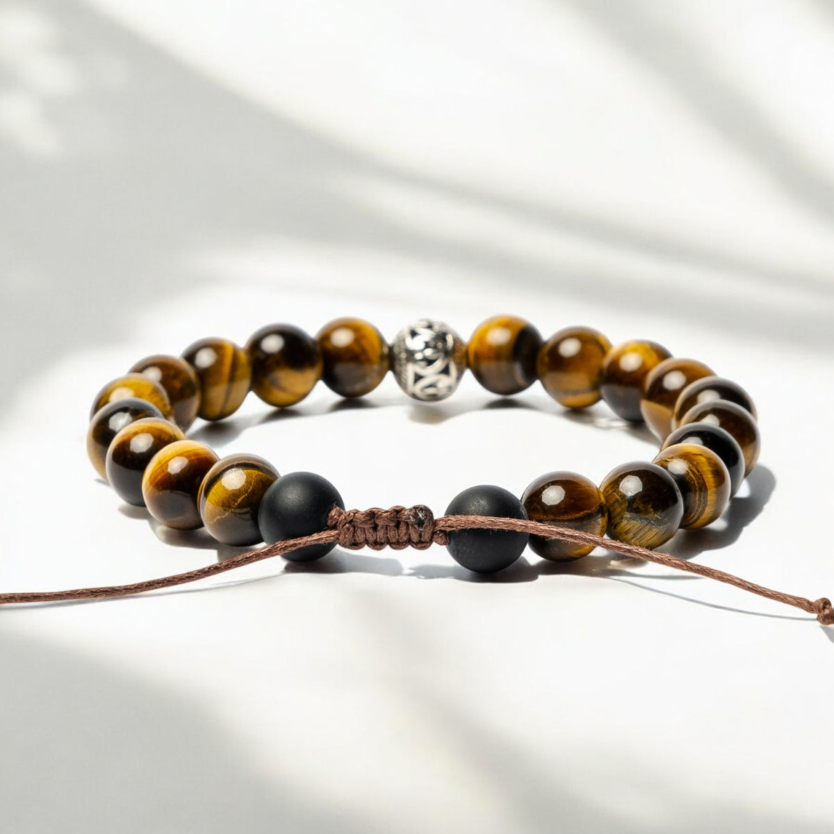 Pulsera tibetana de ojo de tigre para hombre