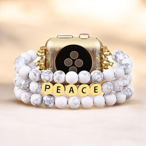 Correa Howlite Peace Inspiration Apple Watch