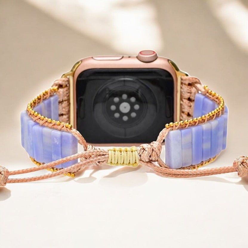 Correa Apple Watch con ágata ciruela