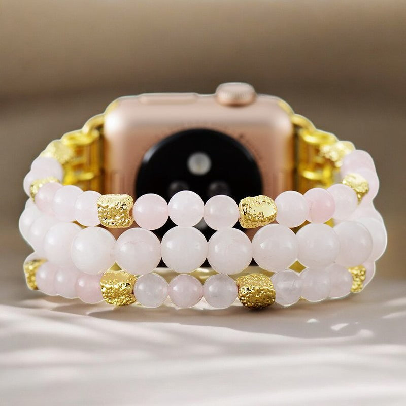 Correa elástica de Cuarzo Rosa para Apple Watch