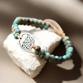 Pulsera Árbol de la Vida de Jaspe Africano