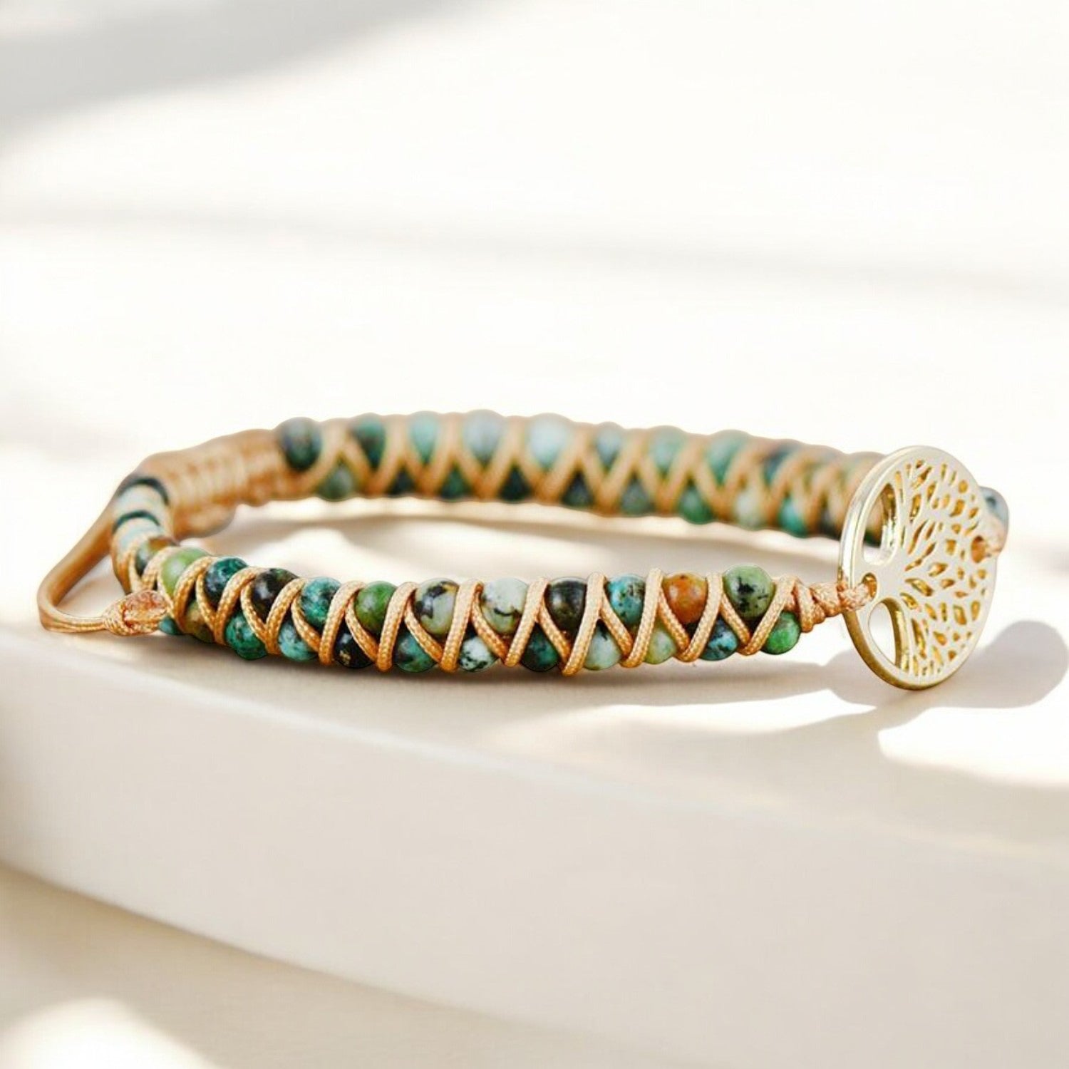 Pulsera Árbol de la Vida de Jaspe Africano
