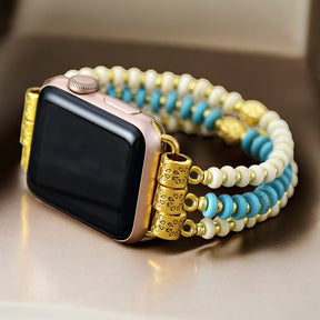 Correa elástica de Howlita turquesa para Apple Watch